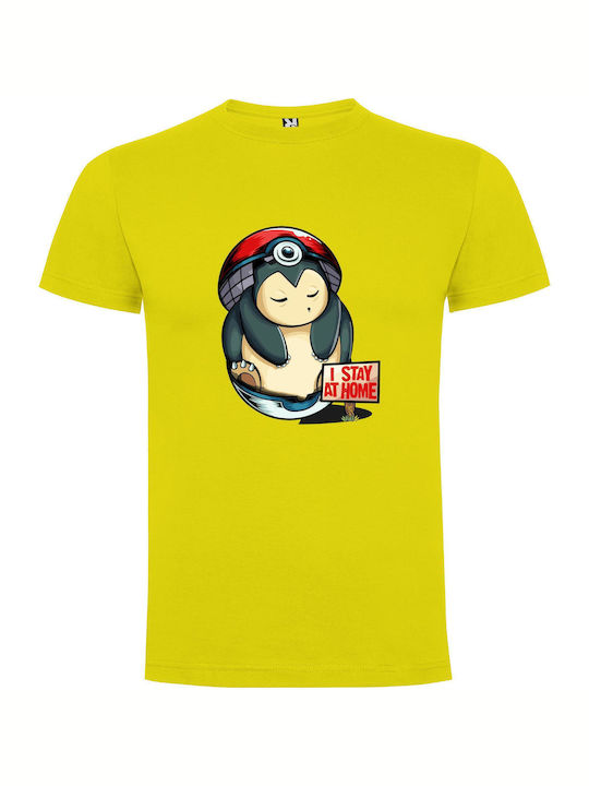 Homebound Tricou Pokemon Galben Bumbac