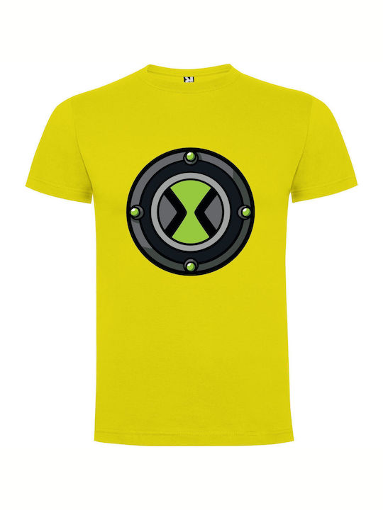 Gleaming Shield: Omnitrix Awakens T-shirt Yellow Cotton