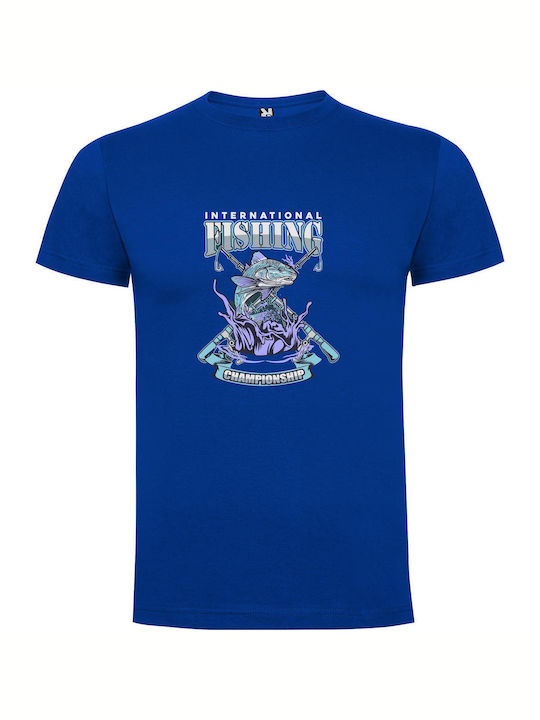 Enviro-fish: Winning Design T-shirt Blue Cotton