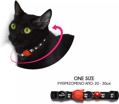 Zee Dog Cat Collar Quick Release System Skull 20-30cm X 1cm