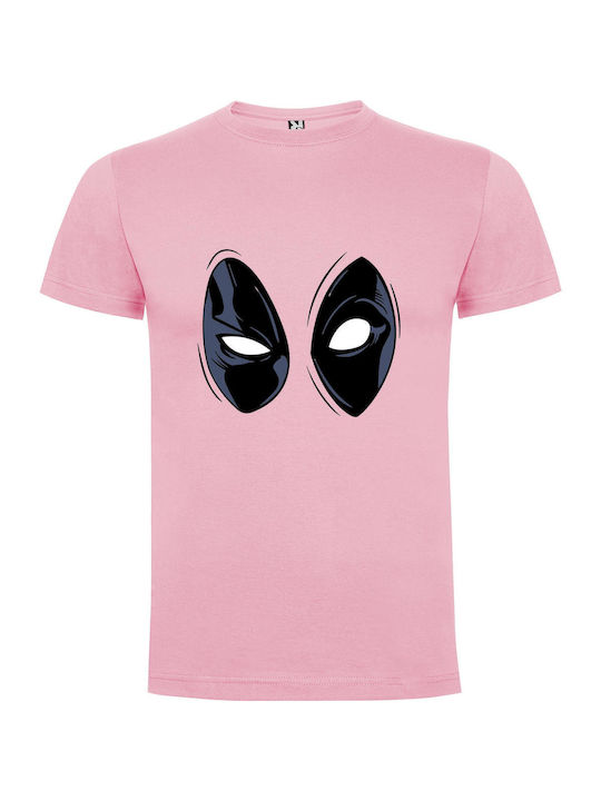 Marvelous Deadpool Mask Madness T-shirt Ροζ Βαμβακερό