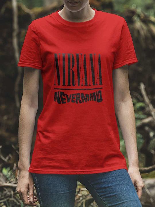 T-shirt Nirvana Κόκκινο Βαμβακερό