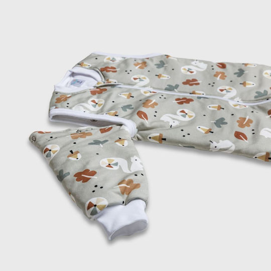 Tender Winter Baby Sleeping Bag with Detachable Sleeves Squirrel Mint