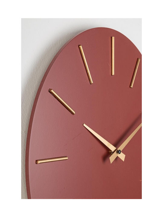 Bizzotto Timeline Wall Clock Wooden Red Ø40cm