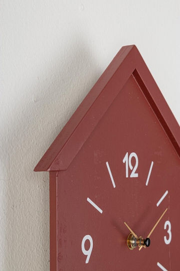 Bizzotto Home Ρολόι Τοίχου Με Εκκρεμές Κόκκινο 24x5.5cm
