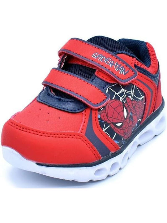 Disney Kids Sneakers with Scratch & Lights Red