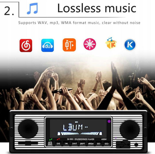 Carmedia Ραδιόφωνο Αυτοκινήτου 1 DIN (Bluetooth/USB)