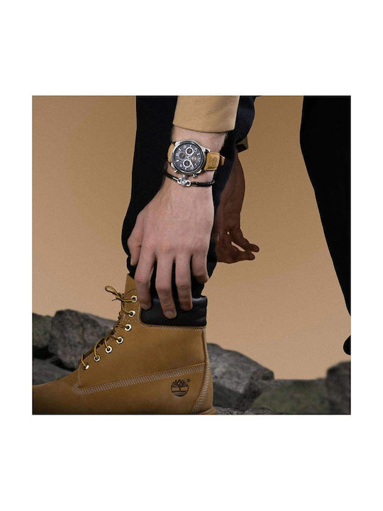 Timberland Henniker Ii Watch Battery with Brown Leather Strap