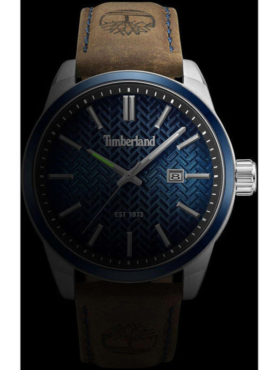 Timberland Henniker Ii Men's Watch 44mm Battery with Brown Leather Strap