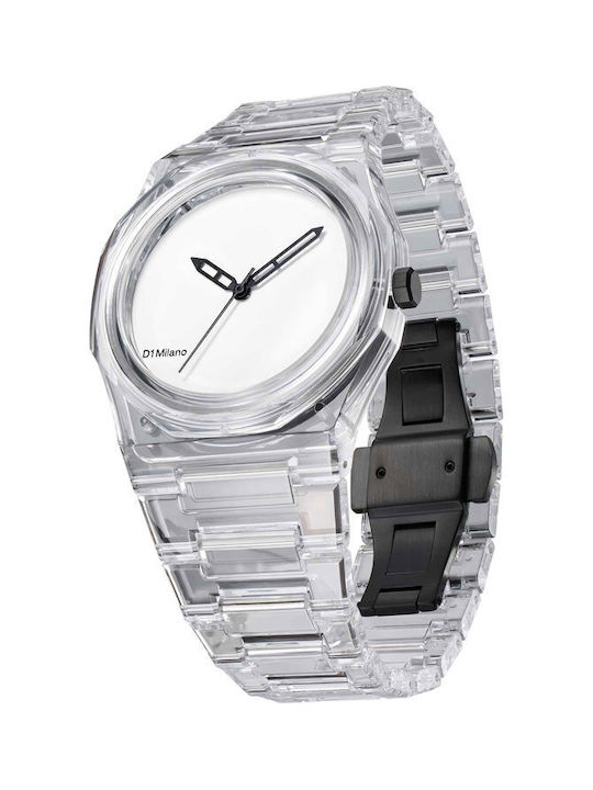 D1 Milano Watch Battery with White Fabric Strap