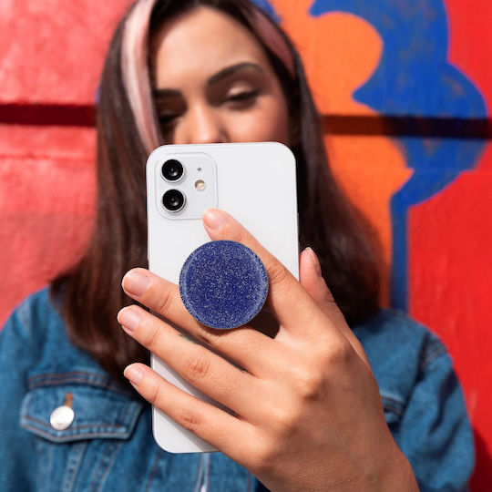 Sonique Pop Socket Κινητού Glitter Μπλε Σκούρο