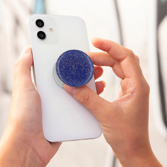 Sonique Pop Socket Κινητού Glitter Μπλε Σκούρο