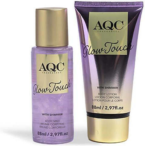 Aquarius Cosmetic Glow Touch Shimmer Women's Set With Body Lotion Woody Sweet Fragrance