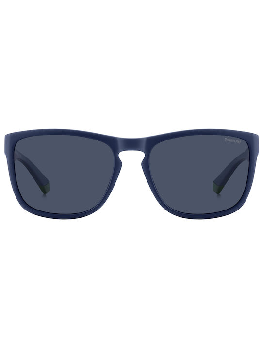 Polaroid Sunglasses with Navy Blue Plastic Frame and Blue Polarized Lens PLD2161/S RCT/C3