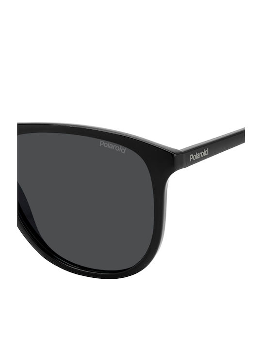 Polaroid Men's Sunglasses With Black Horn-Rimmed Frame And Grey Polarized Lens PLD4178/S 807/M9
