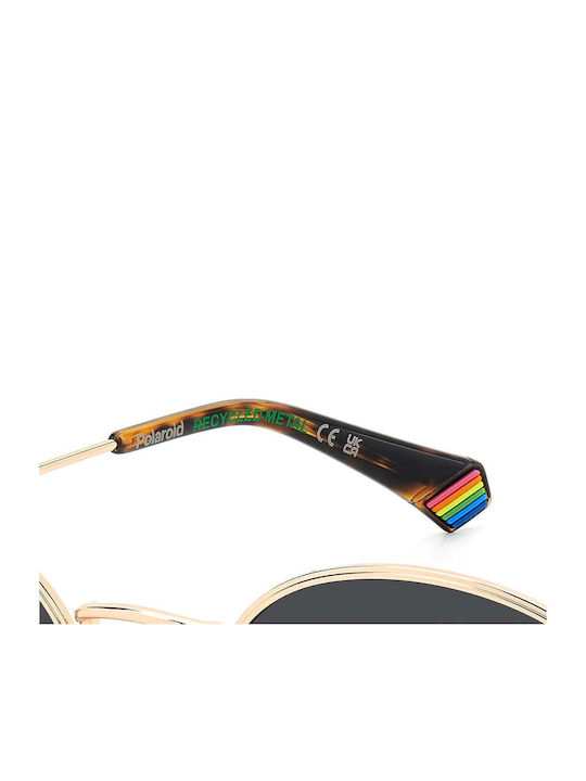 Polaroid Unisex Γυαλιά Ηλίου με Χρυσό Μεταλλικό Σκελετό και Γκρι Polarized Φακό PLD6228/S/X 000/M9