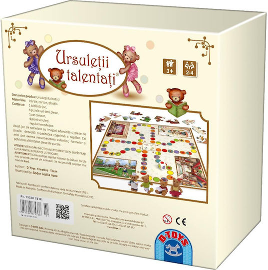 Joc de Societate Talented Teddy Bears pentru 2-4 Jucători 3+ Ani D-Toys