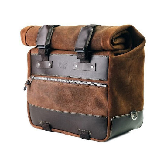Geantă Stânga din Piele Cult System Atlas Piele Suede Colorado Maro 40-50lt Unit Garage