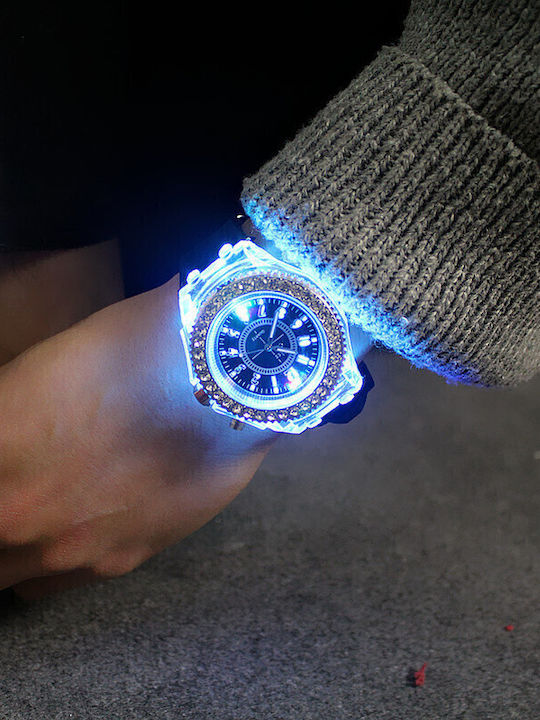 Herrenuhr Batterie mit Türkis Kautschukarmband