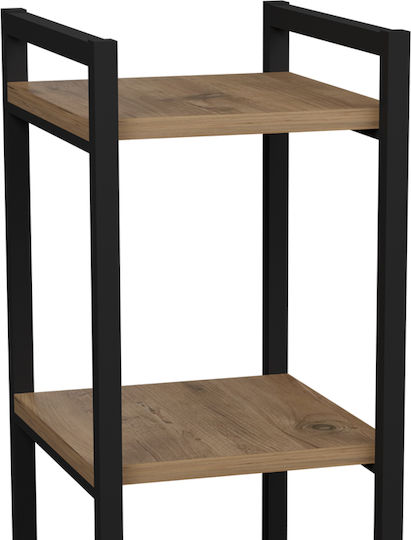 Bookcase Harvey Black-Natural 33x28x70cm