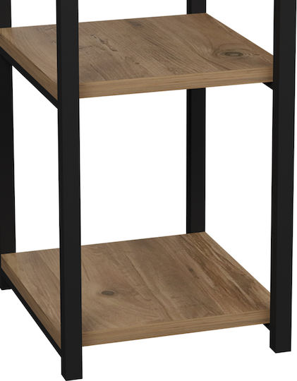 Bookcase Harvey Black-Natural 33x28x70cm