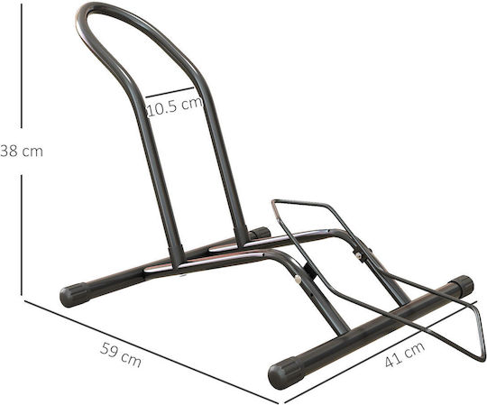 Sportnow Bicycle Stand for Tires < 8.5 cm Steel 59x41x38 cm Black Aa0-097v00bk