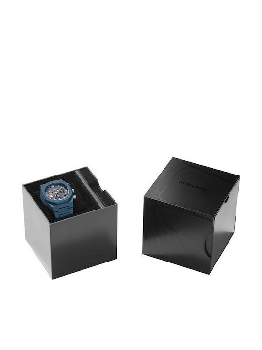 D1 Milano Men's Watch Chronograph Battery with Blue Ceramic Bracelet