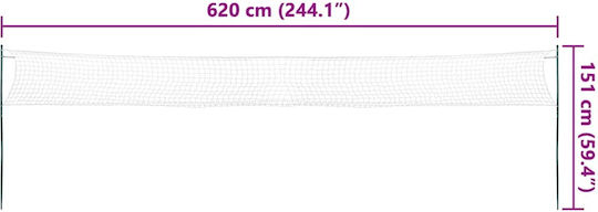 Set Badminton 4 Rachete Plasă 620x151 cm 4016331 Multicolor