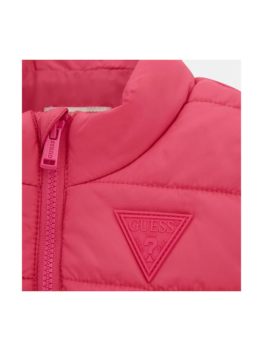 Guess Kids Quilted Jacket Sleeveless Fuchsia