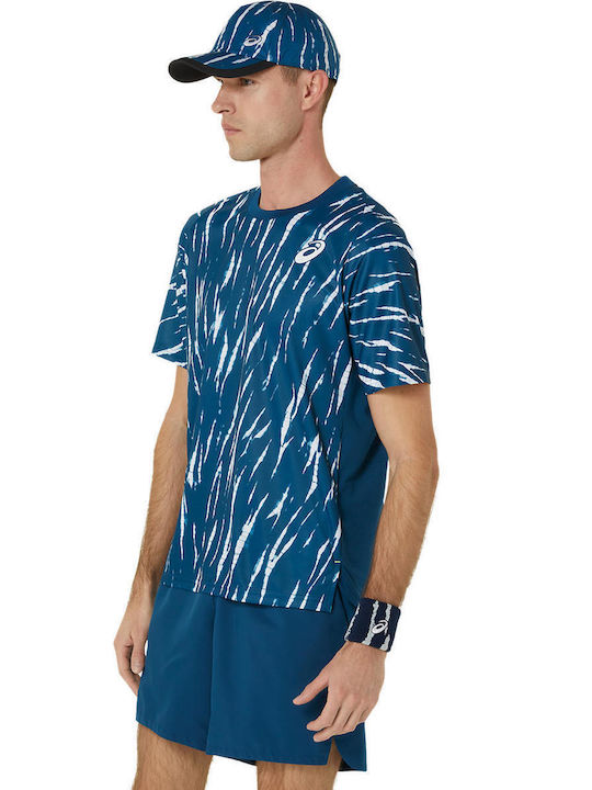 ASICS Men's Short Sleeve T-shirt Blue