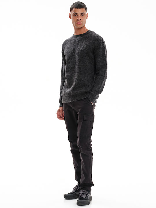 Langarm-Pullover Schwarz