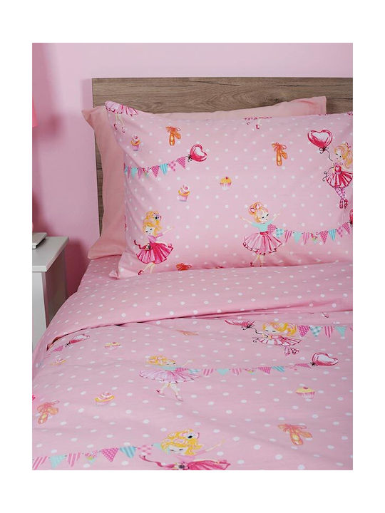 Sunshine Bettwäsche-Set Einzel Mit Gummizug Baumwolle Feelings 30 Rosa 105x205cm 3Stück