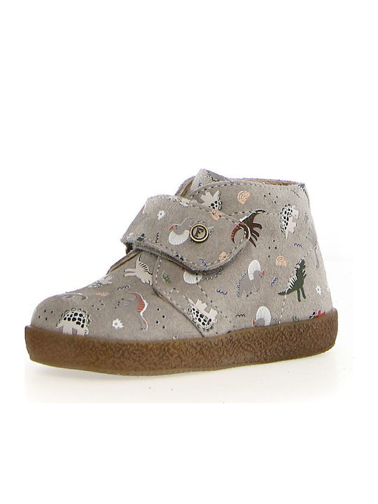 Ghete Copii din Suede cu Velcro Maro
