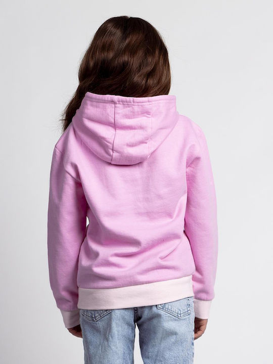 Kinder-Sweatshirt mit Kapuze Pink