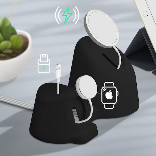 Magsafe Desktop Support Apple Watch and Airpods 3 1 Dock Black