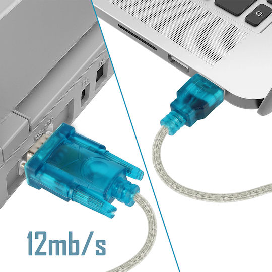 Linq Usb 2.0 la Db25 Db9 Adaptor Albastru Deschis