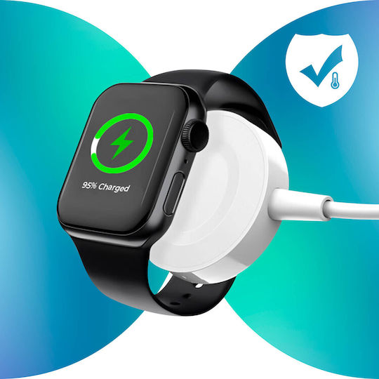 Ladekabel Apple Watch Effektives Sicheres Laden Länge 1m Weiß