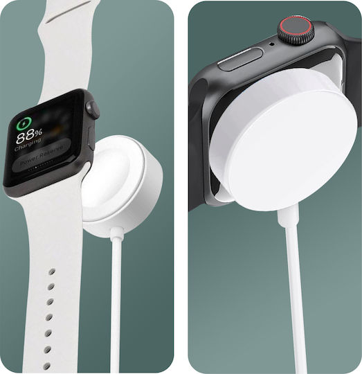 Încărcător Apple Watch Series Ultra 8 7 6 5 4 3 2 Wireless 30cm Alb