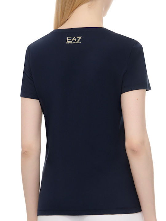 Emporio Armani Γυναικείο T-shirt Navy Μπλε