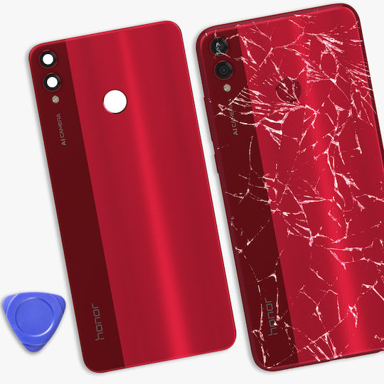 Clappio Replacement Rear Glass Honor 8x Red
