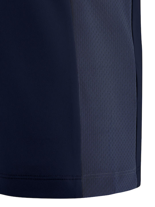 Γυναικεία Αθλητική Μπλούζα με V Λαιμόκοψη Navy, Light Navy, White