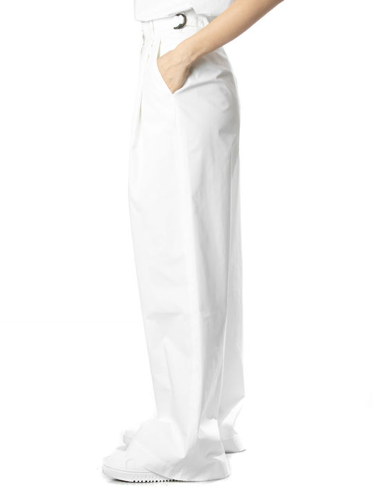 Emporio Armani Women's Fabric Trousers White