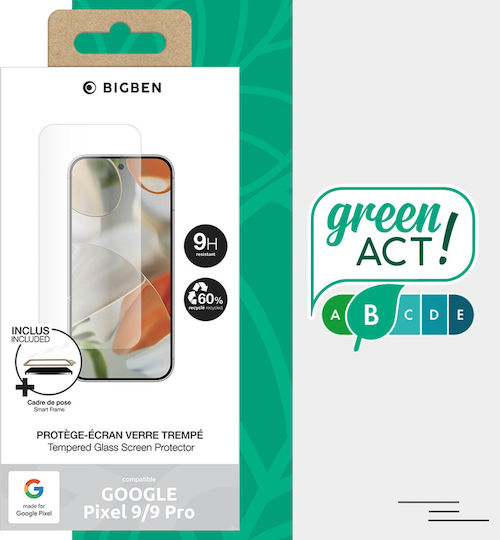 Bigben Tempered Glass Google Pixel 9 9 Pro Applicator Transparent