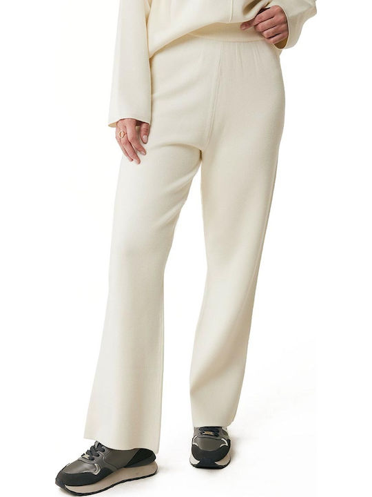 Women's Fabric Trousers Cream