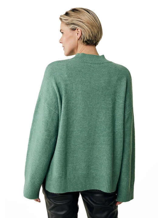 Mexx Damen Pullover Rollkragen Green