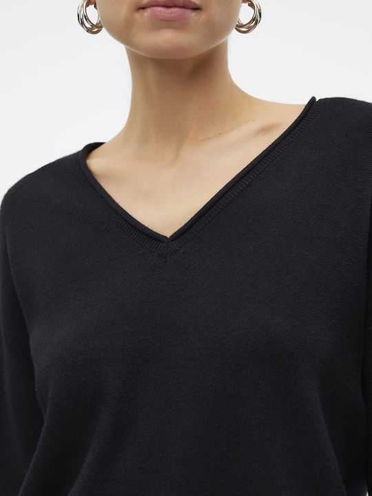Women's Long Sleeve Sweater Turtleneck Black