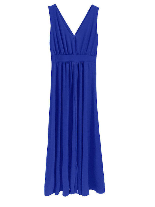 Ustyle Maxi Rochie Înfășurați blue royal