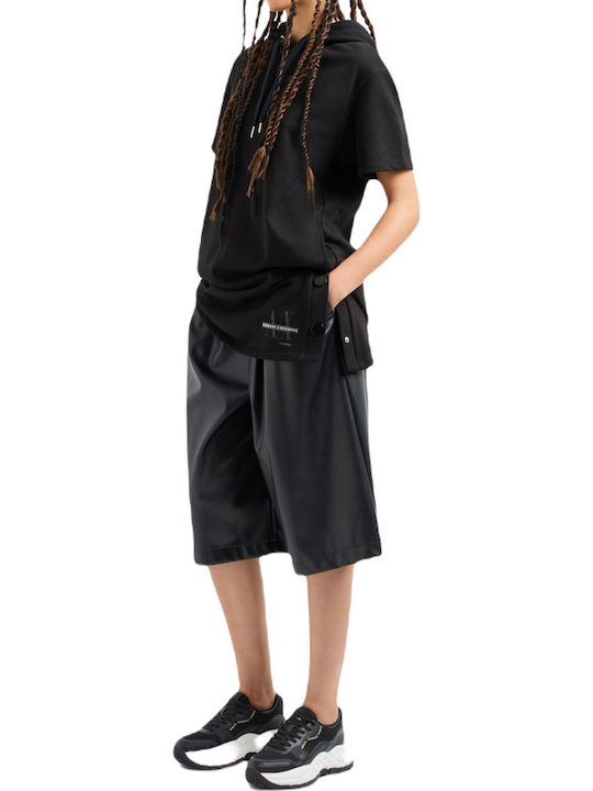 Mini Rochie Sport Mâneca Scurtă Neagră