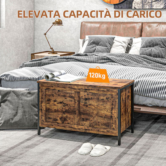 HomCom Декоративна куфар Дърво Кафяв 80x40x49бр