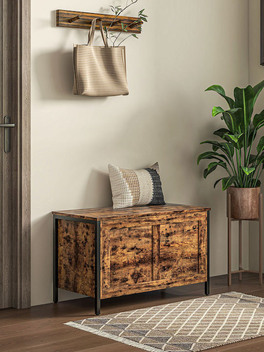 HomCom Dekorative Truhe Hölzernes Braun 80x40x49cm